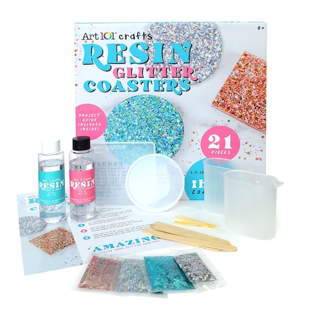 Art 101 Resin Glitter Coaster Kit 40064MB